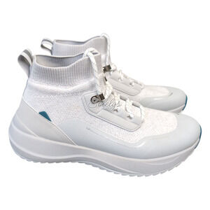 Vessi Stormburst Womens 10 High Top Waterproof Knit Frost White Sneaker Boot